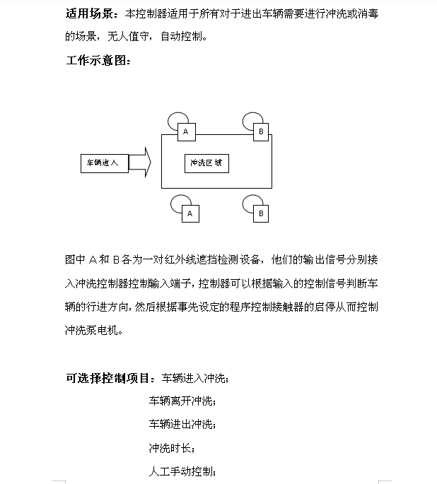 BTR車輛沖洗（消毒）控制器